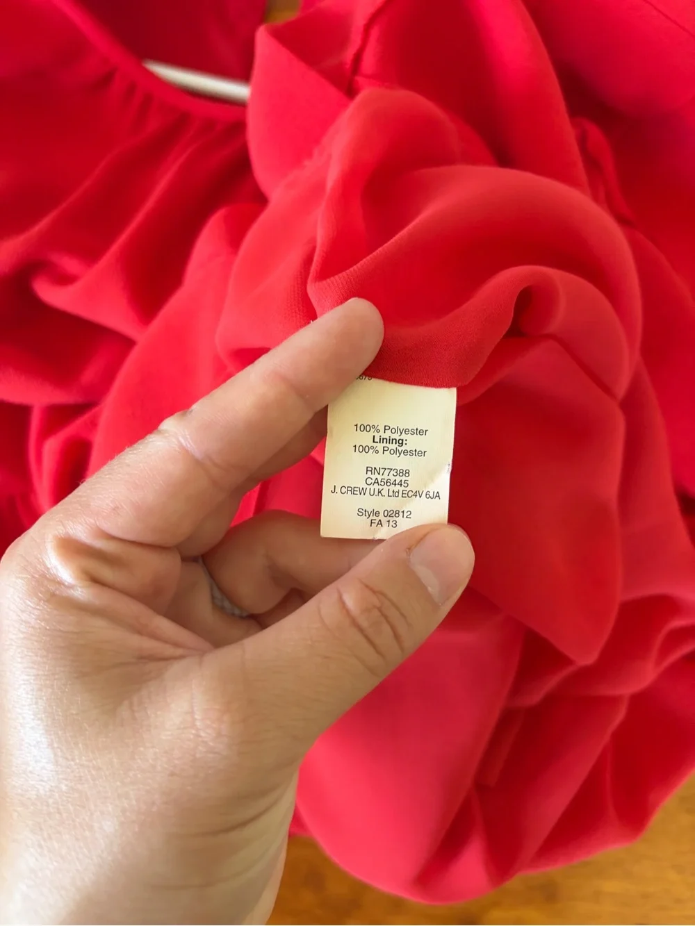 J. Crew Bright Red Cap-Sleeve Dress